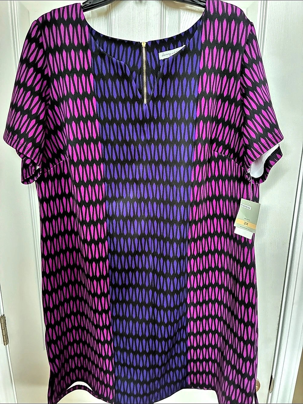 NWT-Danny & Nicole Dress in Berry & Pink Size 2X NWT